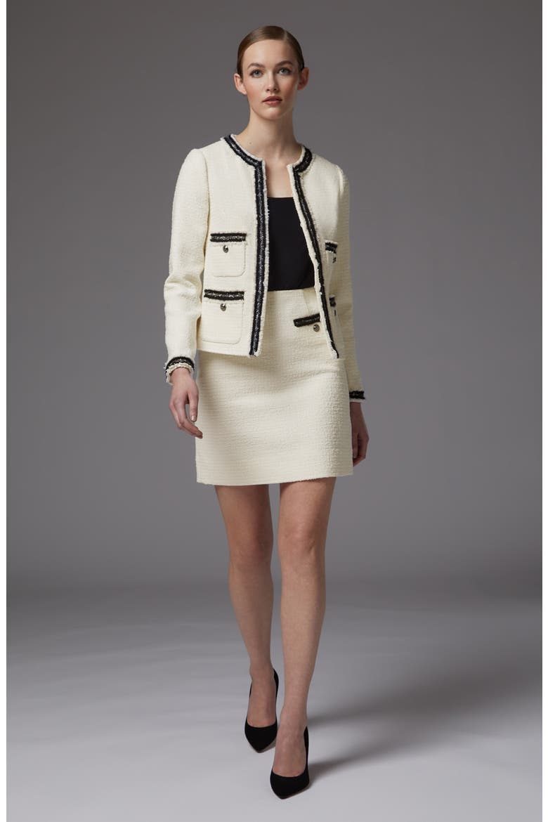 Charlee Tweed Jacket, Alternate, color, CREAM