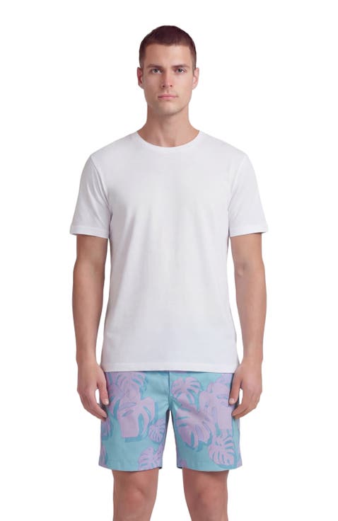 Monstera Floral Mens Flat Front Short