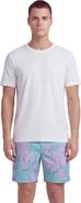 Lords of Harlech Monstera Floral Mens Flat Front Short
