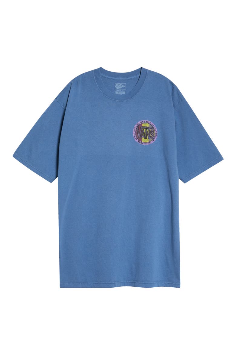 Blotched Circle Cotton Graphic T-Shirt, Main, color, TRUE NAVY