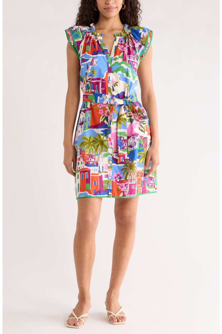 Punta Alta Olera Shift Dress, Main, color, CREAM-BLUE-MULTI