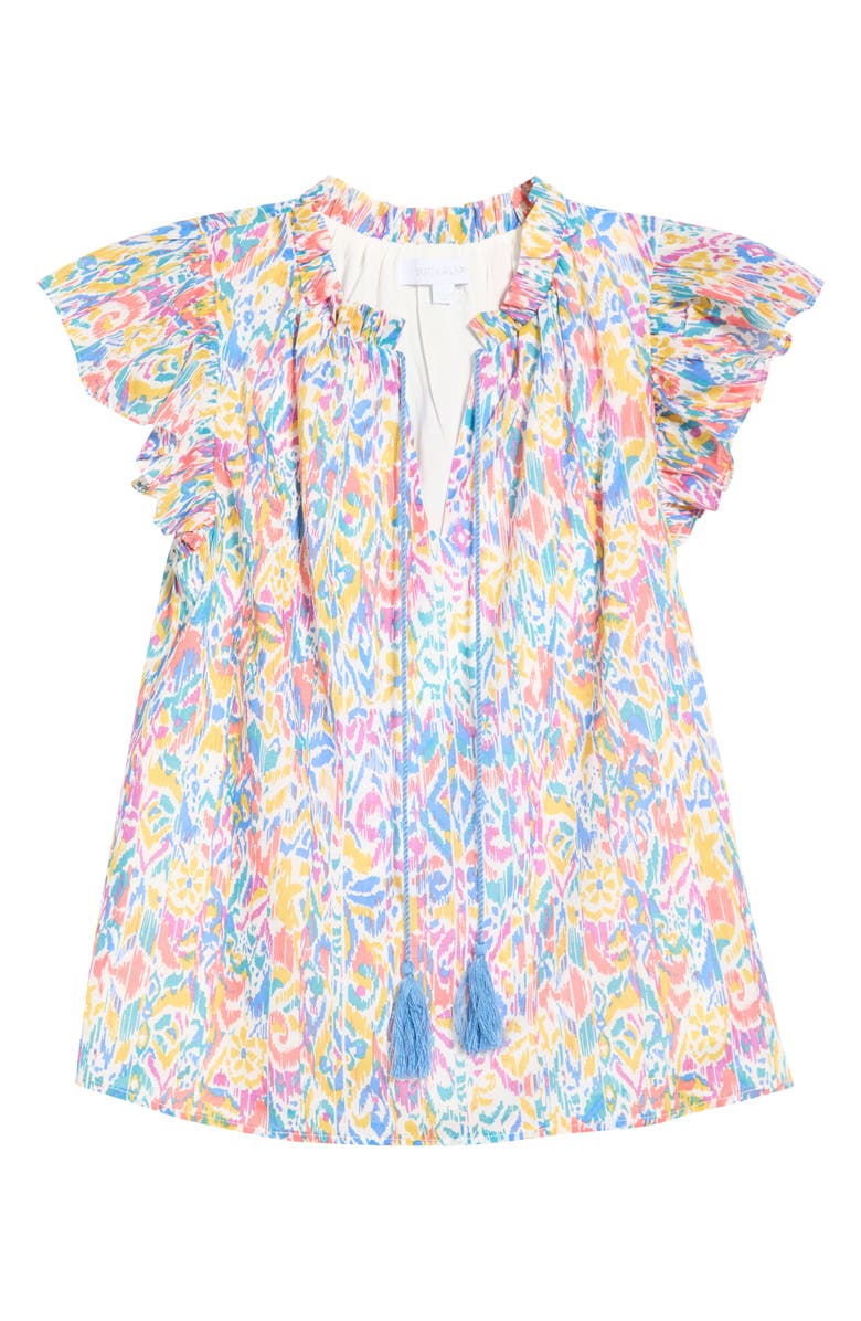 SUGARLIPS Deniza Flutter Sleeve Top, Main, color, Cream-Multi