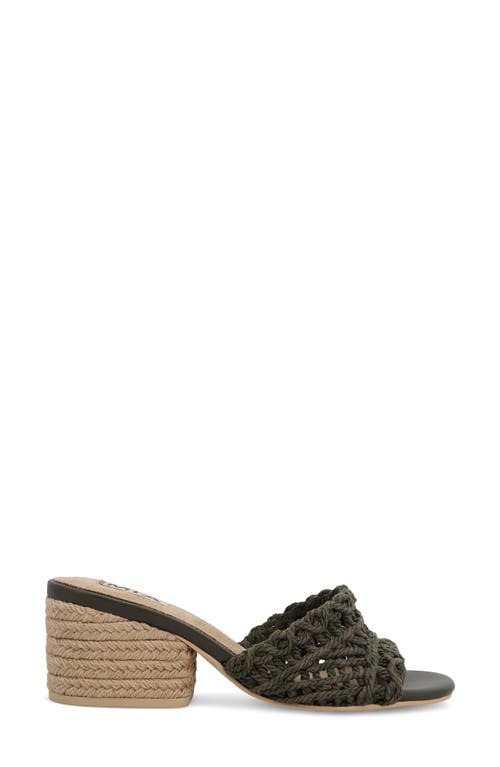 Mia Idella Block Heel Sandal In Khaki