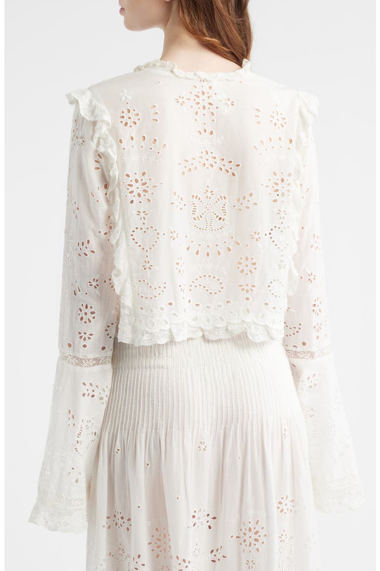 Hawthorn Cotton Broderie Anglaise Top, Alternate, color, WHITE