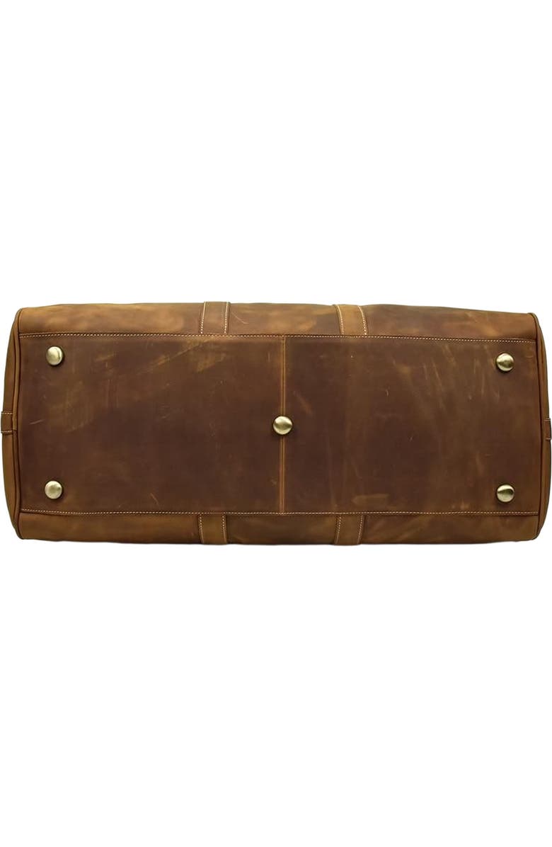 STEEL HORSE LEATHER The Bjarke Weekender | Handcrafted Leather Duffle Bag, Alternate, color, Brown