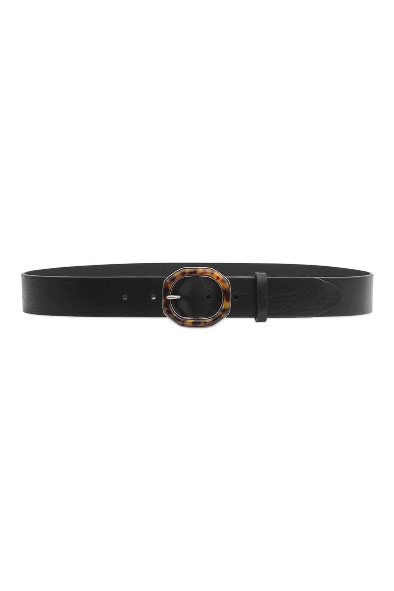 Audrey Leather Belt, Main, color, BLACK