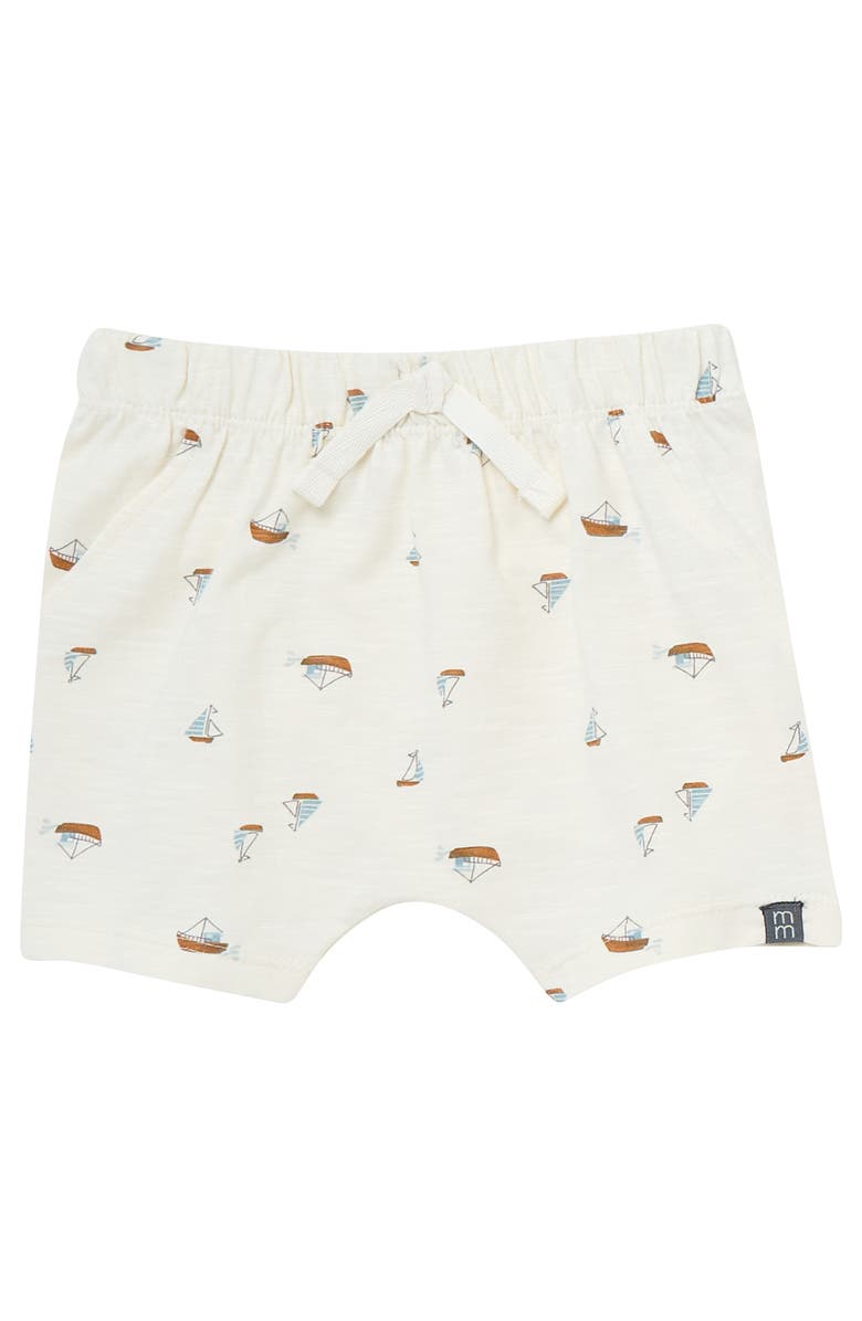 Modern Moments<sup>™</sup> by Gerber Sleeveless Shirt and Shorts Set, Alternate, color, Ivory Sailboats/Md Brown