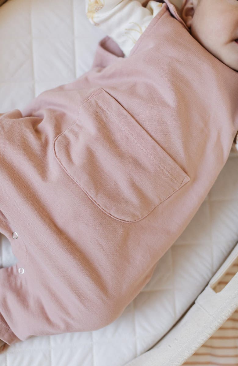 Pehr Organic Cotton French Terry Overalls, Alternate, color, Soft Peony