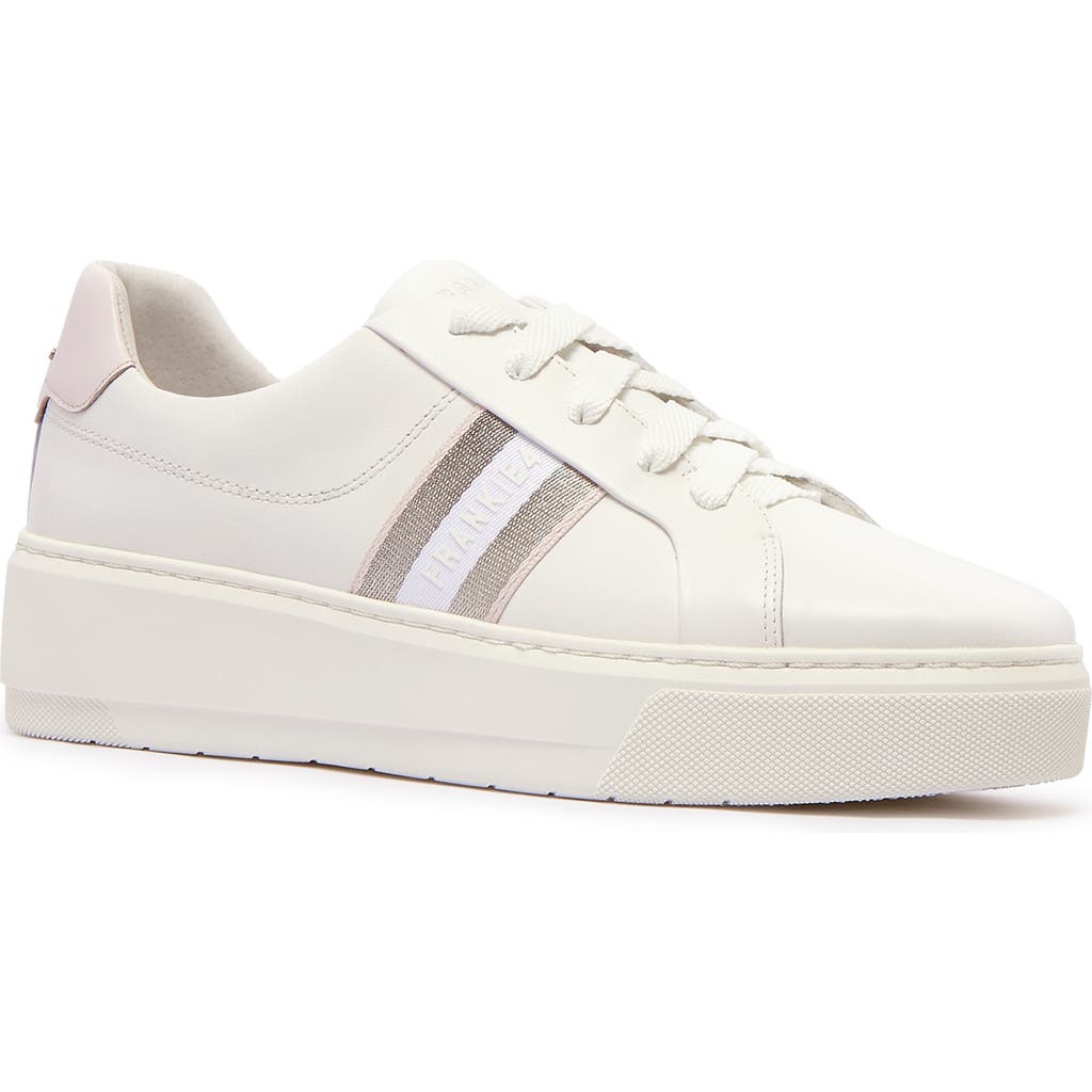 Frankie4 Riley Platform Sneaker In White/pink Tint