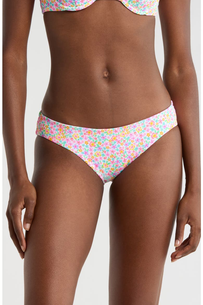 Floral Rib Bikini Bottoms, Main, color, FIELD TRIP