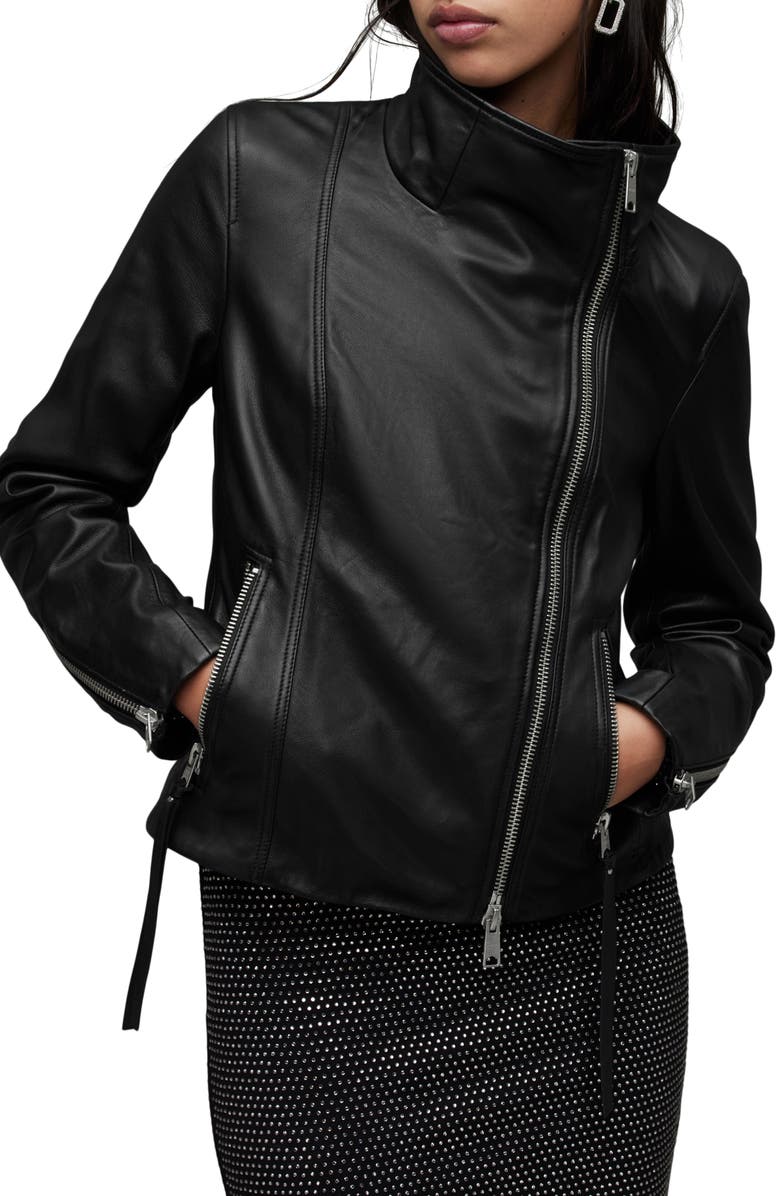 AllSaints Ellis Leather Biker Jacket, Main, color, 