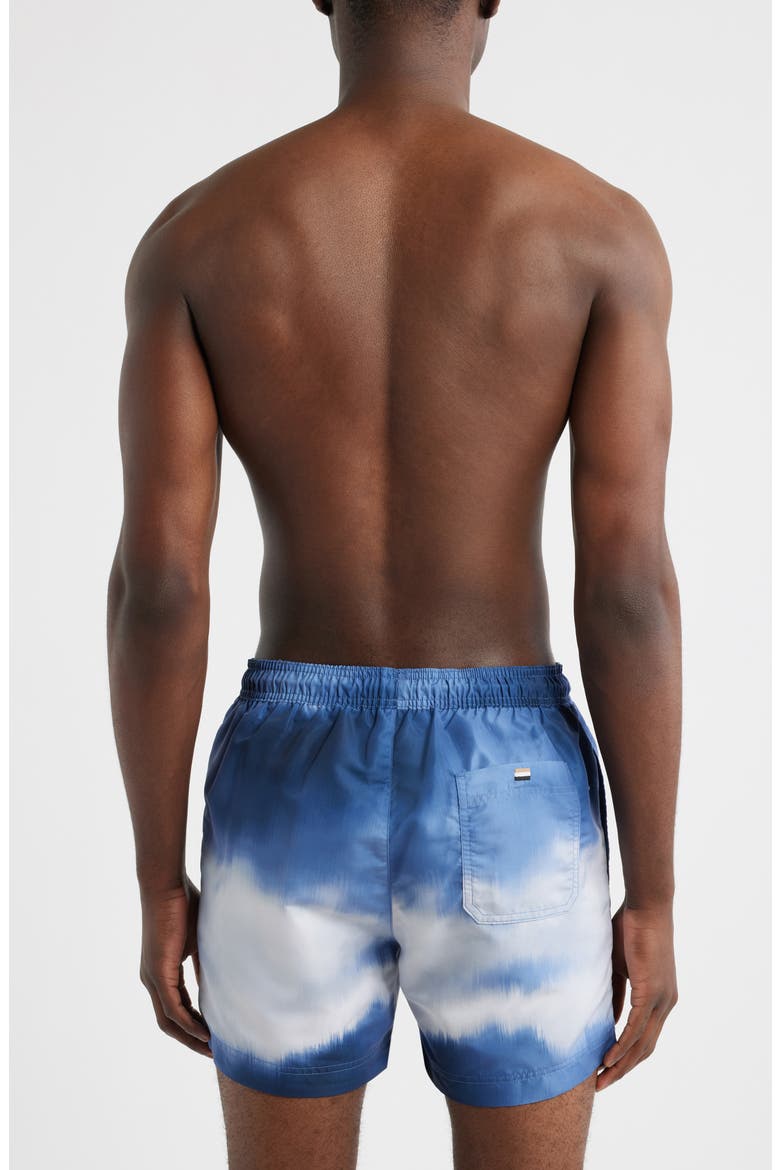 Two-Tone Swim Trunks, Alternate, color, LIGHT PASTEL/ PURPLE