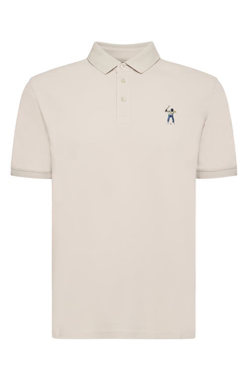 Eastside Golf Core Embroidered Piqué Polo In Pumice
