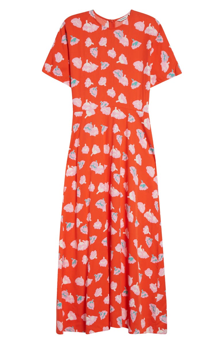 Marimekko Suitsuke Flutter Sleeve Maxi Dress, Alternate, color,