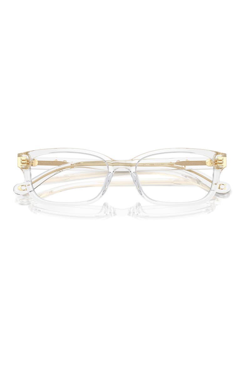50mm Rectangular Optical Glasses, Alternate, color, TRANSPARENT CLEAR / DEMO LENS