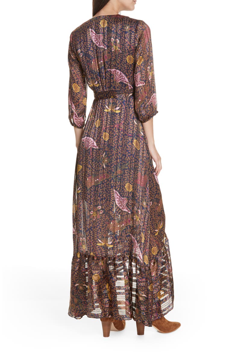 Disy Pleated Maxi Dress, Alternate, color, BLUE