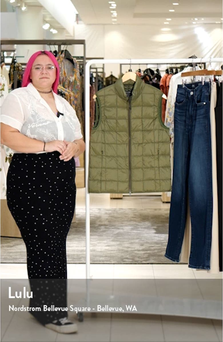 Quilted Packable Water Resistant 800 Fill Power Down Vest, sales video thumbnail