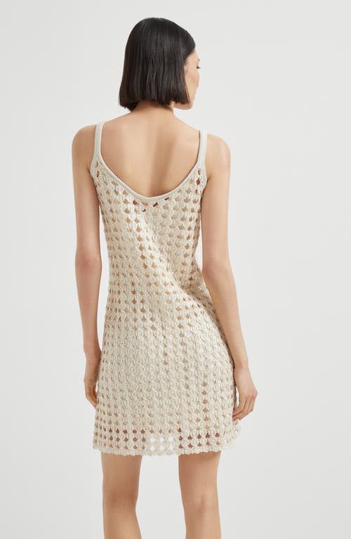 Brunello Cucinelli Dazzling Embroidery Dress In White