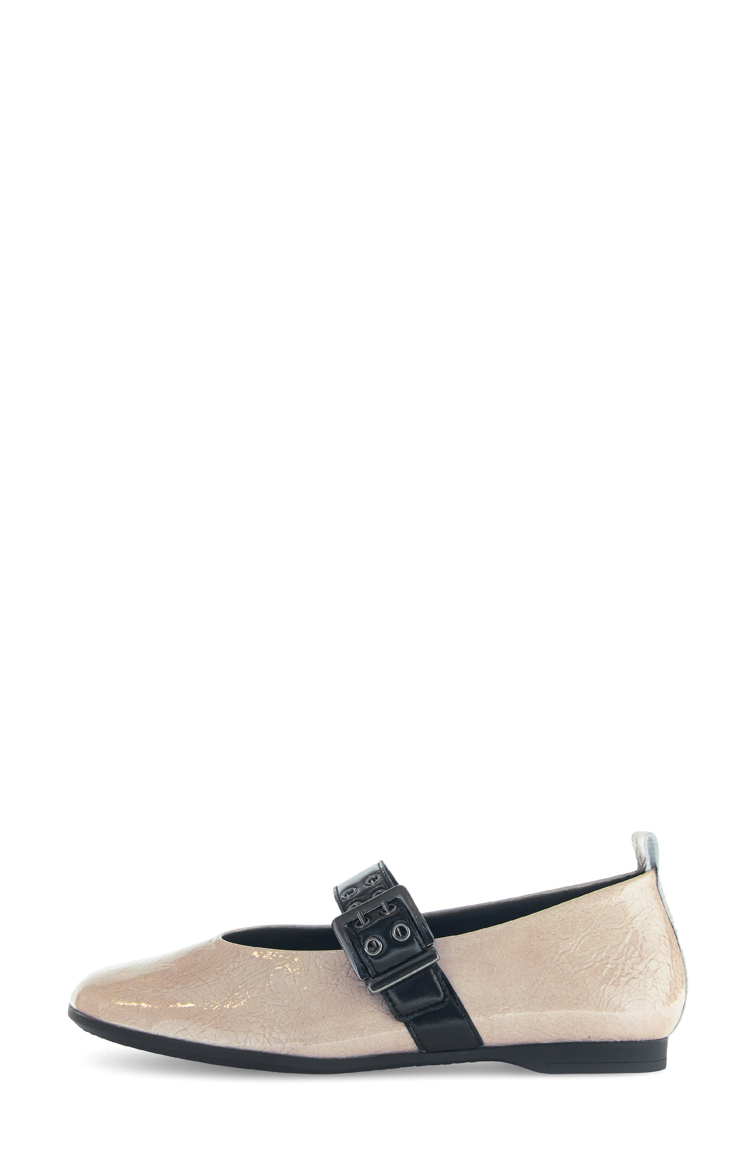 Gabor Buckle Mary Jane Flat, Alternate, color, Beige