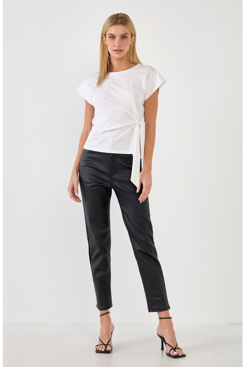 Coated Jeans, Alternate, color, BLACK