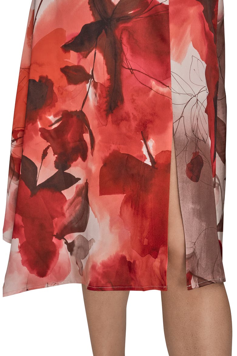 Floral Satin Dress, Alternate, color, MAGENTA MULTI