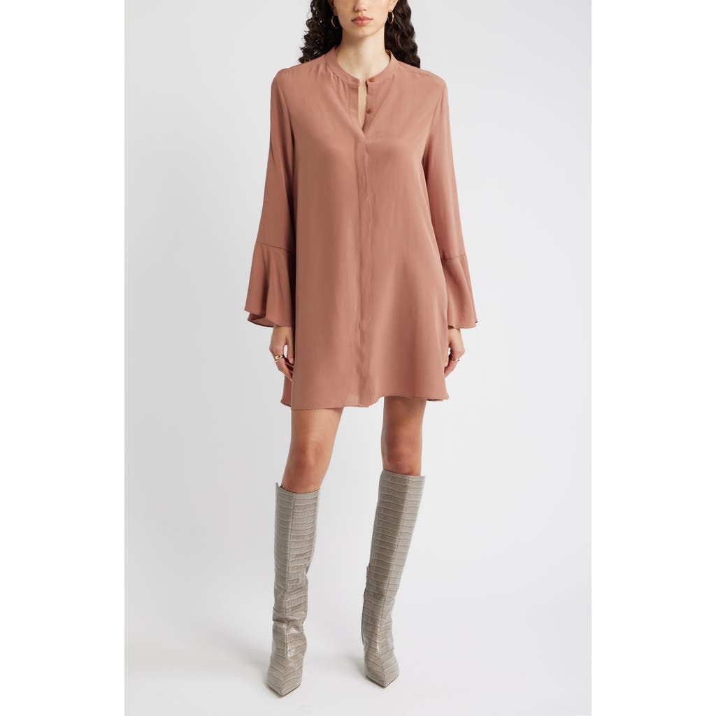 Nordstrom Long Sleeve Minidress In Pink