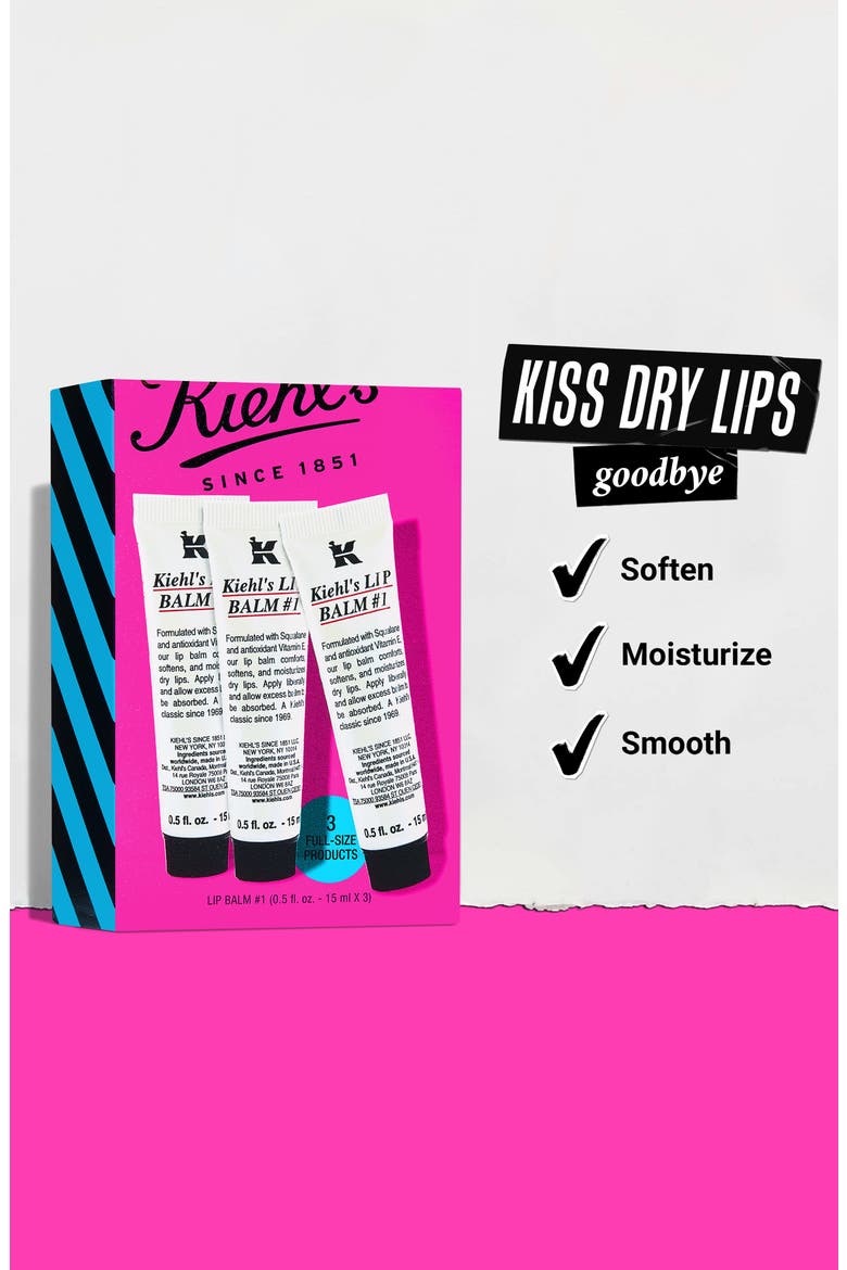 Kiehl's Lip Balm #1 Trio Set $44 Value, Alternate, color, NO COLOR