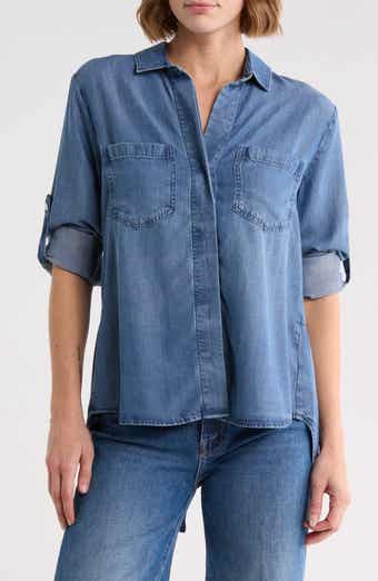 Split Back Button Down Shirt