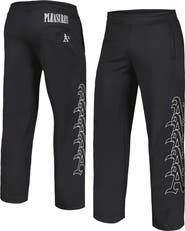 PLEASURES Men's PLEASURES Black Oakland Athletics Pitcher Track Pants