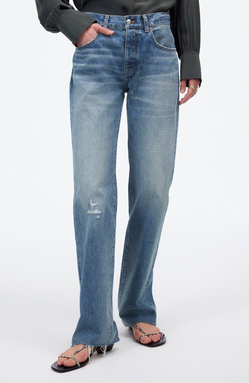Madewell The Dean Airy Easy Straight Leg Jeans In Monessen Wash