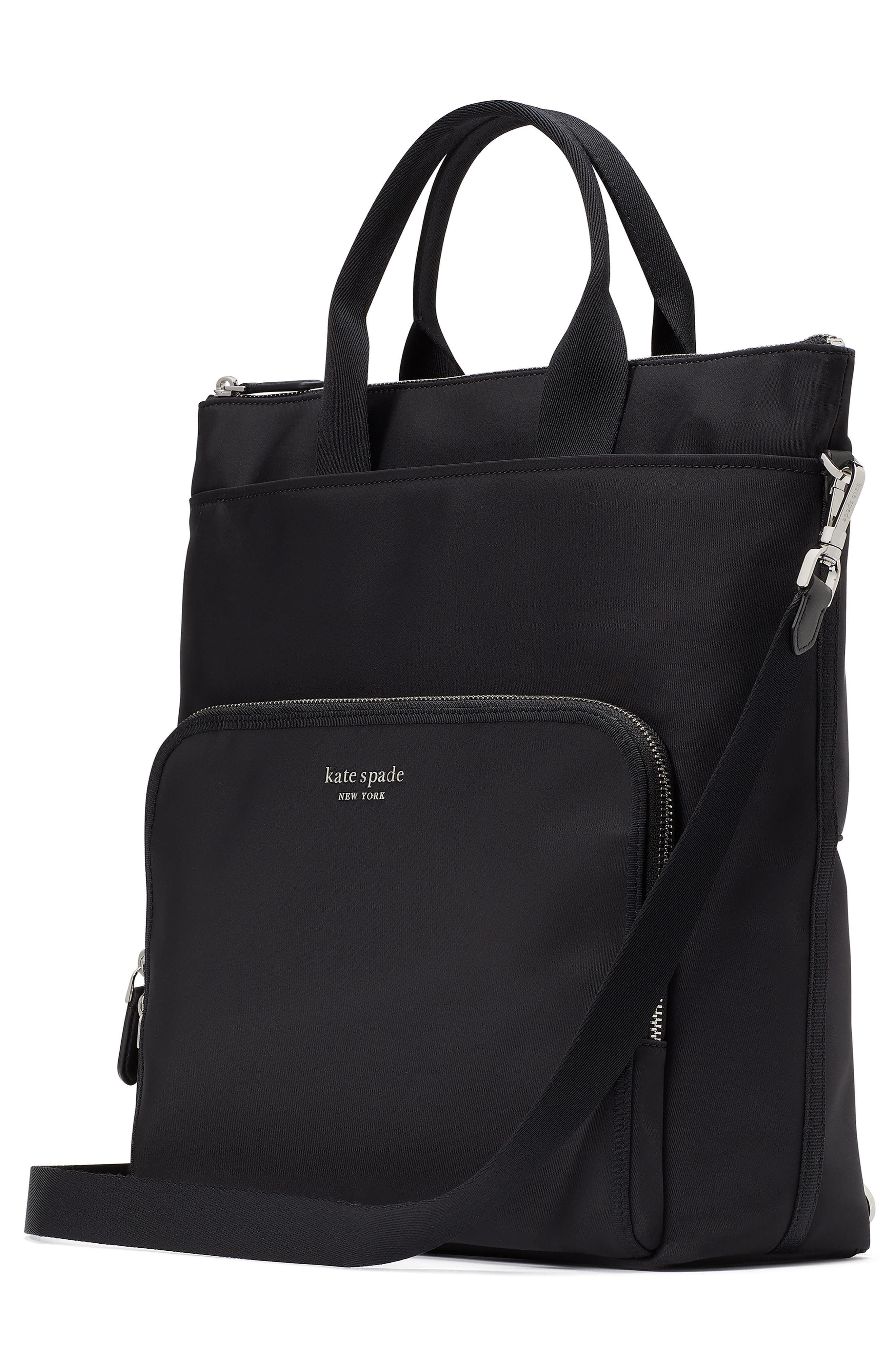 Kate Spade New York sam ksnyl recycled nylon convertible backpack, Alternate, color, 