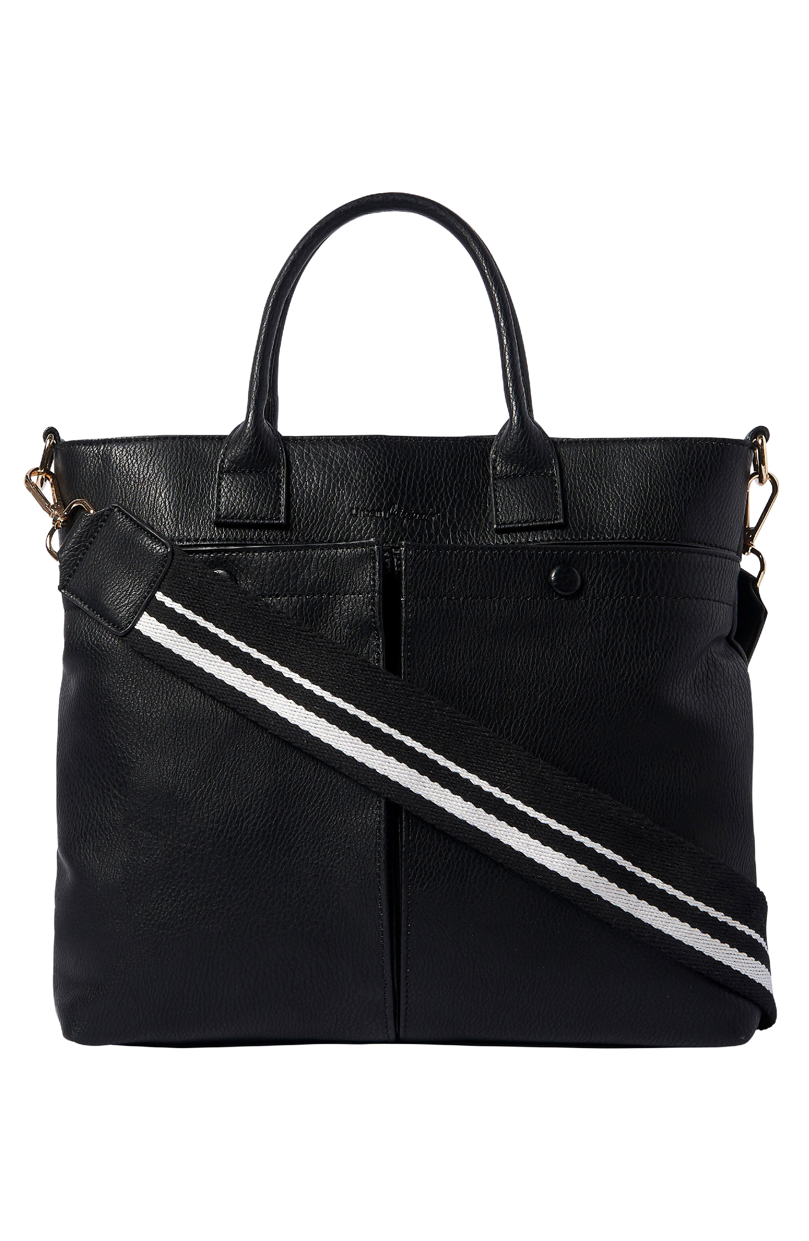 Blue Moon Vegan Leather Tote, Alternate, color, BLACK