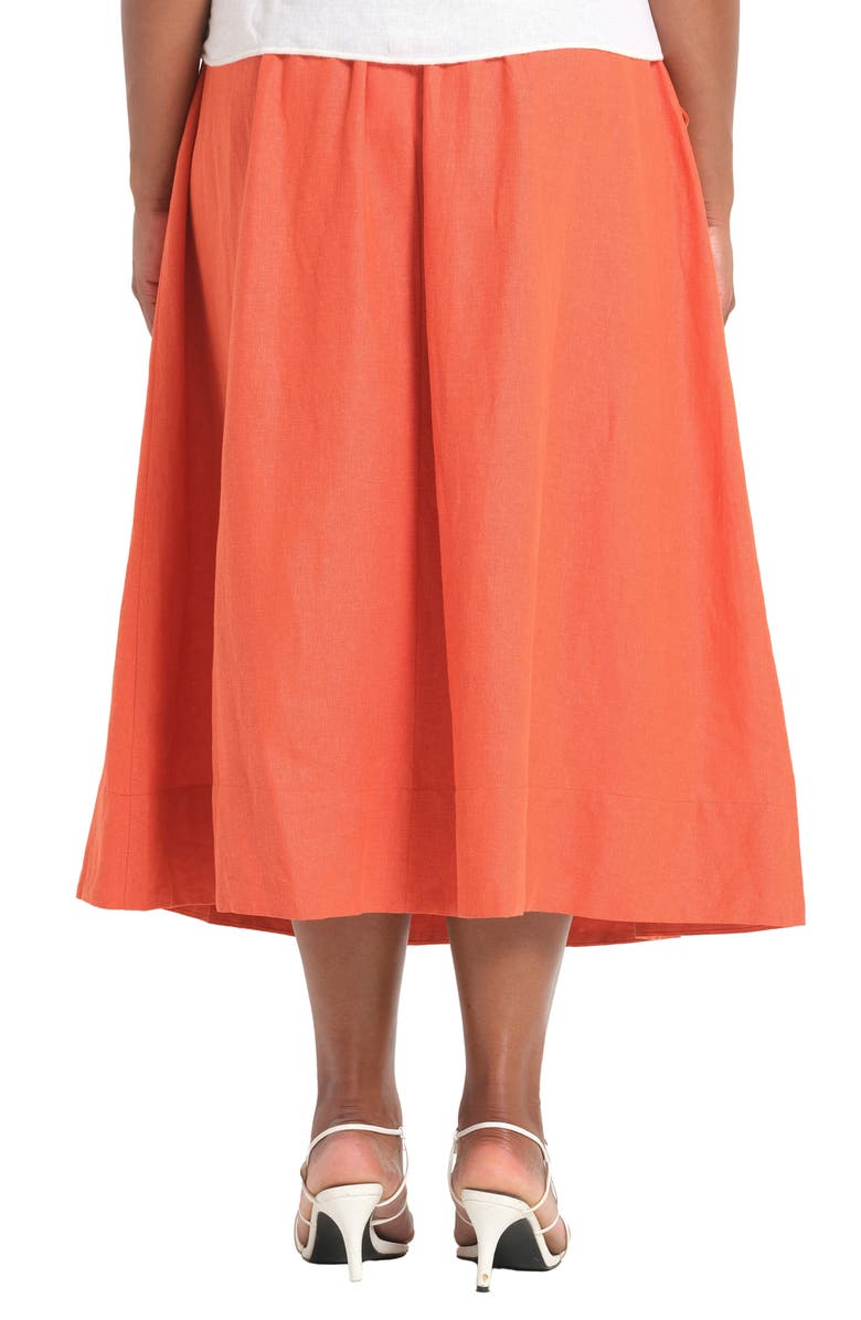 Estelle Kaia Linen Blend Skirt, Alternate, color, Persimmon
