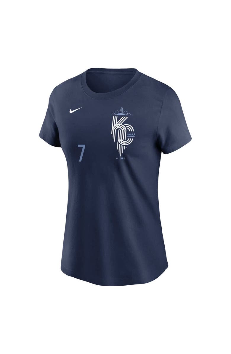 Nike Women's Nike Bobby Witt Jr. Navy Kansas City Royals City Connect Fuse Name & Number T-Shirt, Alternate, color, Navy