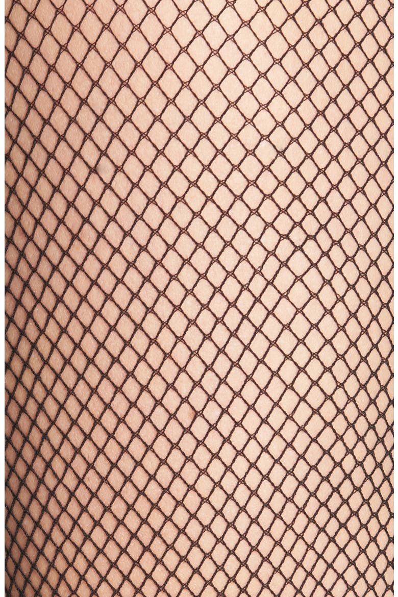 Bas Tricot Fishnet Stay-Up Stockings, Alternate, color, BLACK