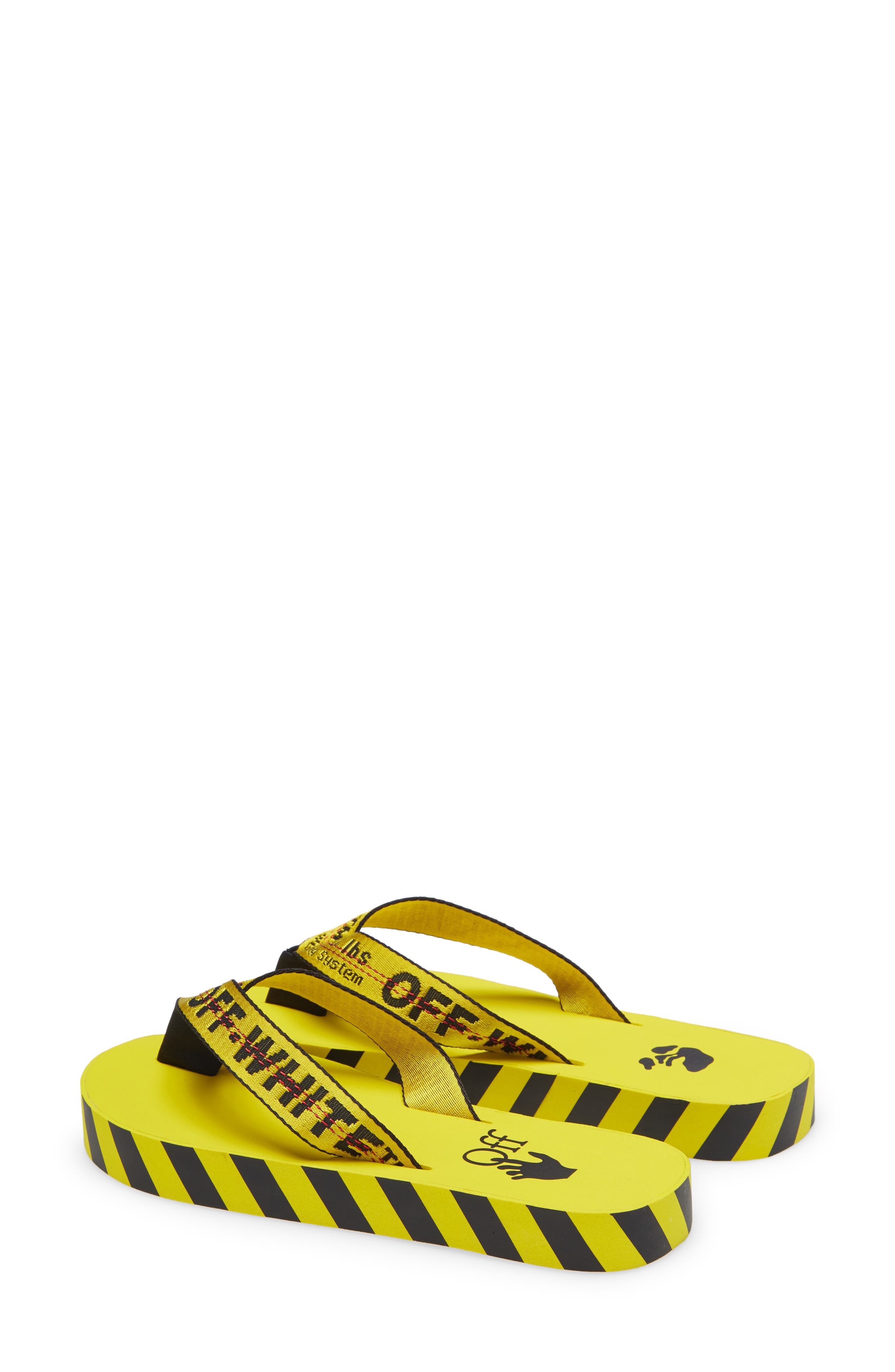 Off-White Industrial Logo Platform Flip Flop, Alternate, color, 