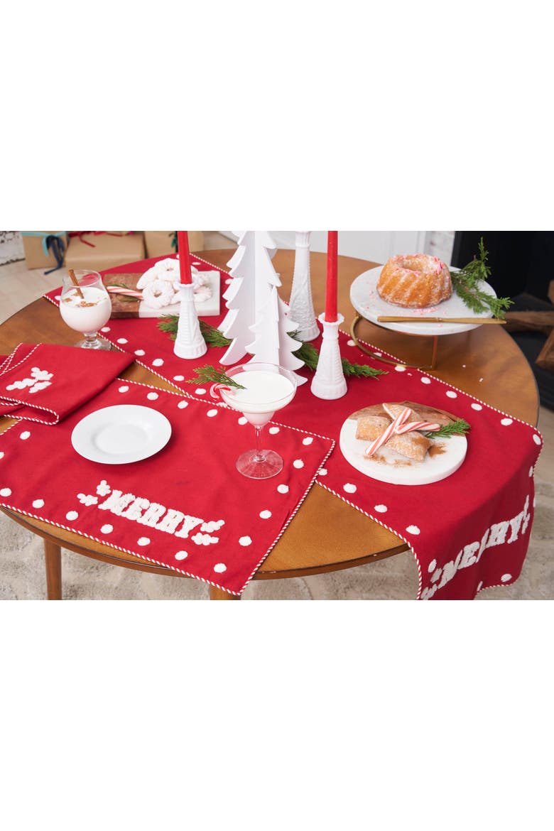 Nordic Joy Set of 4 Cloth Napkins, Alternate, color, Red