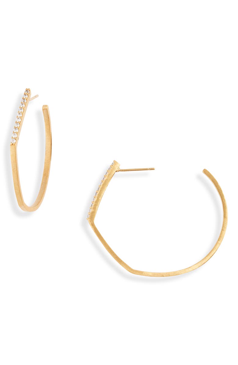 Dean Davidson Spire Midi Hoop Earrings, Main, color, Gold