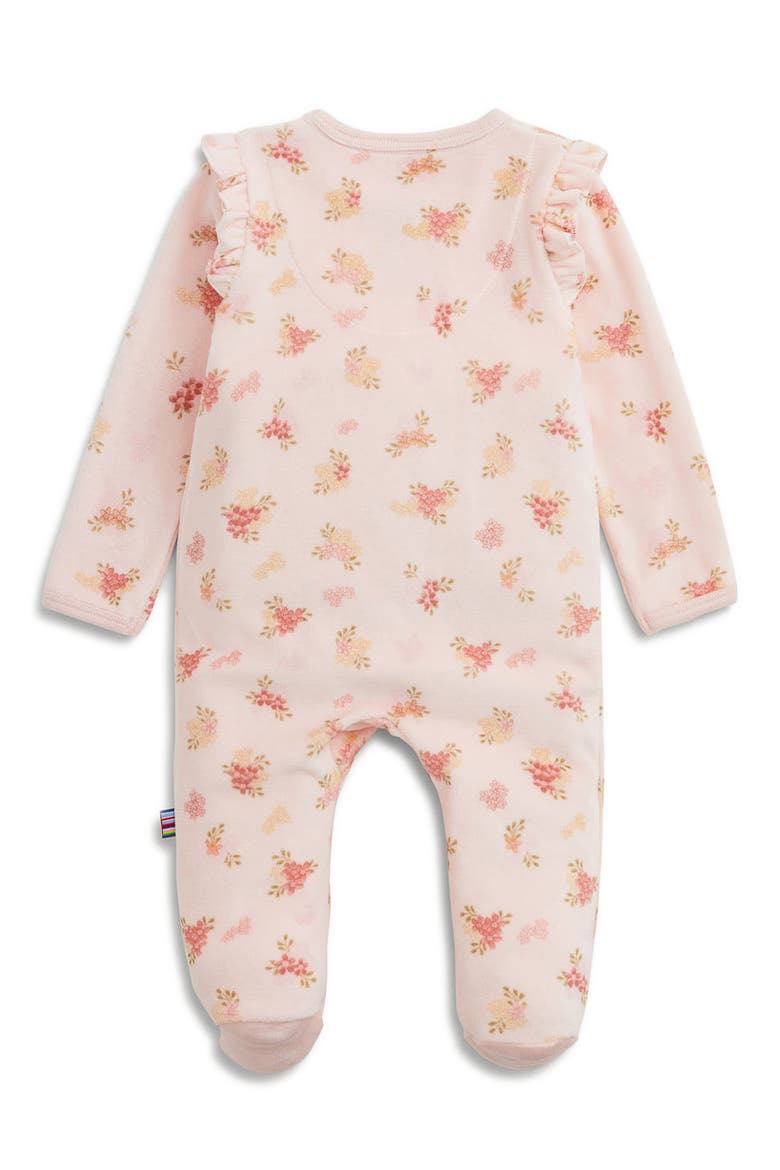 Kids' Floral Velour Footie, Alternate, color, FLOWER GIRL