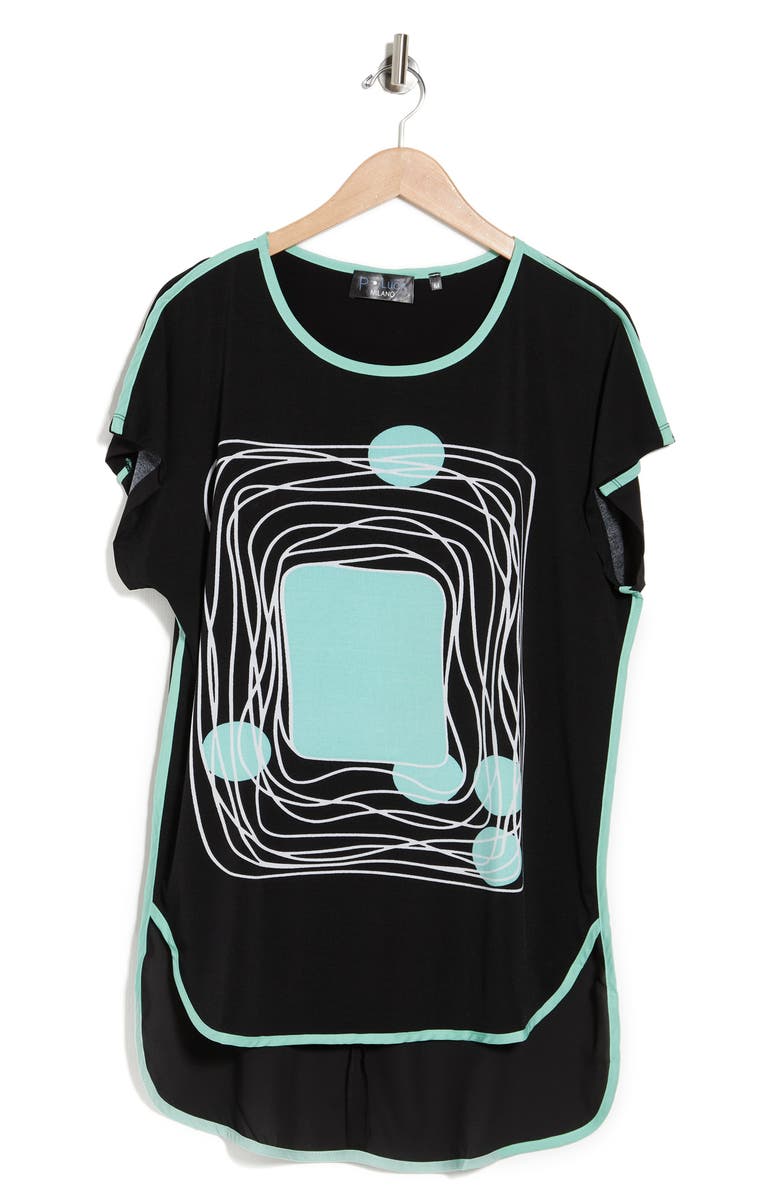 PATRIZIA LUCA Graphic Print Top, Alternate, color,