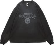 vowels Faded Collegiate Longsleeve Tee