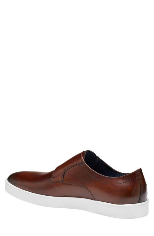 Johnston & Murphy Collection Bolivar Monk Strap Shoe In Brown Italian Calfskin