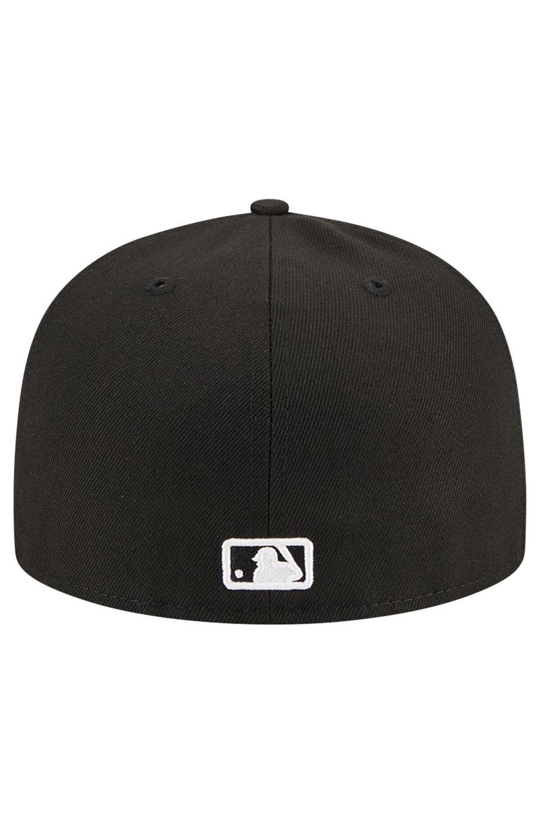 New Era Men's New Era Black Milwaukee Brewers Logo 59FIFTY Fitted Hat, Alternate, color, Black
