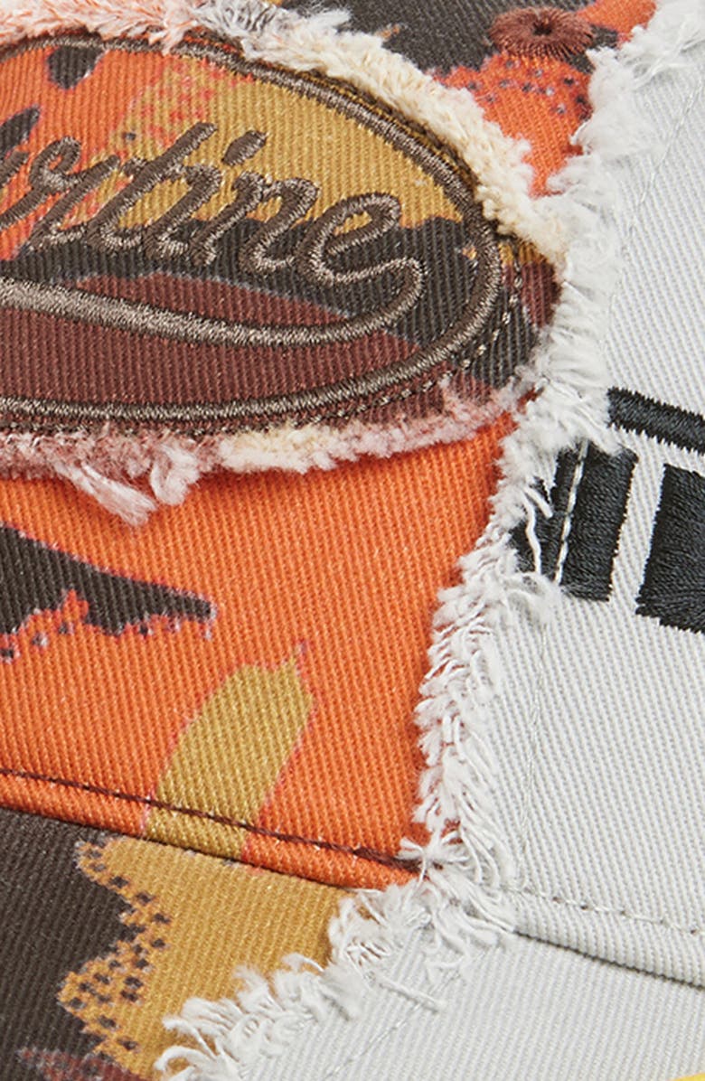 Martine Rose Print Collage Baseball Cap, Alternate, color, Orange Camo