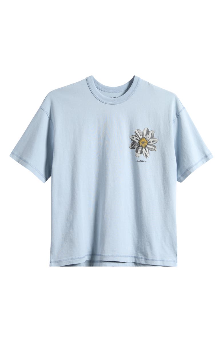 AllSaints Petals Cotton Graphic T-Shirt, Main, color, Kentucky Blue