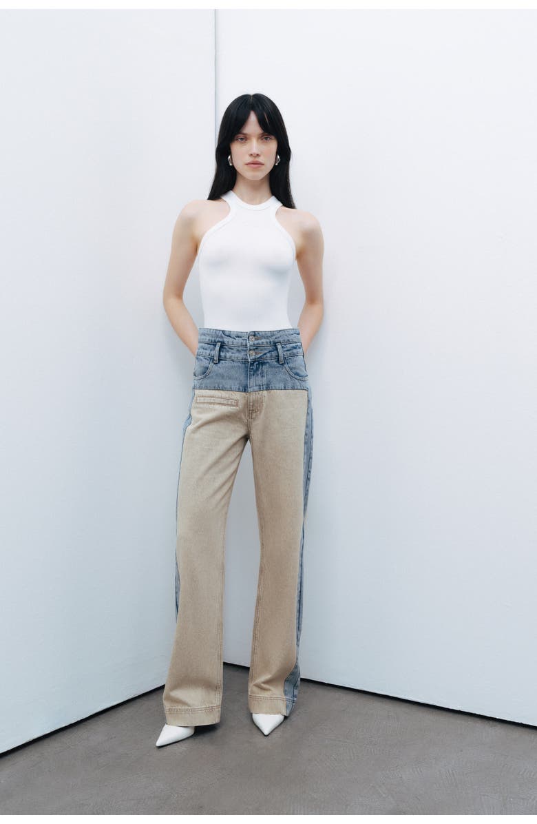 Nocturne Washed High Waist Jeans, Main, color, 