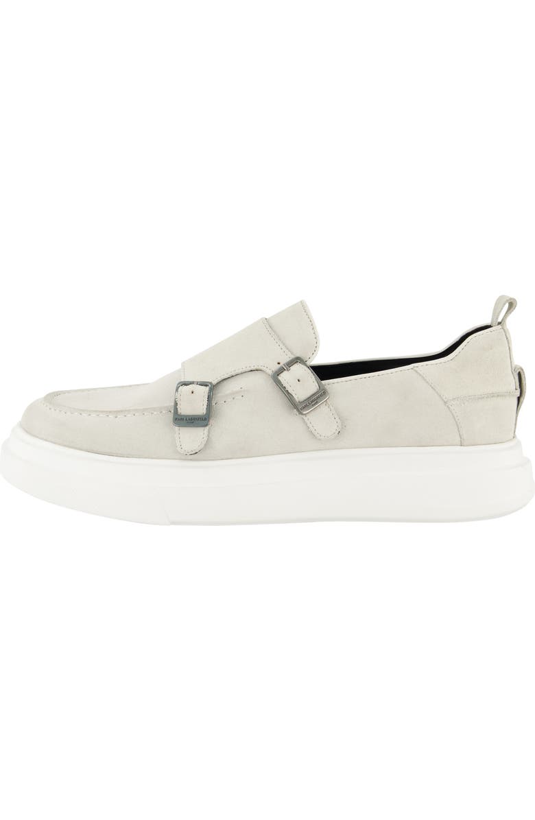 KARL LAGERFELD PARIS Double Monk Sneaker, Alternate, color, Light Grey