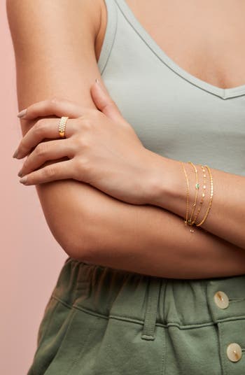 El Mar Diamond & Emerald Station Bracelet