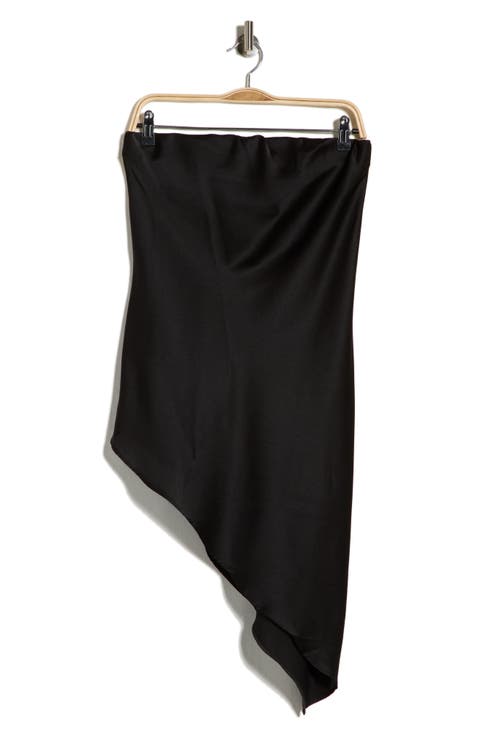 Asymmetric Strapless Tunic Top