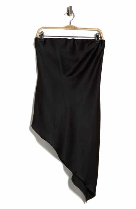 Renee C Asymmetric Strapless Tunic Top